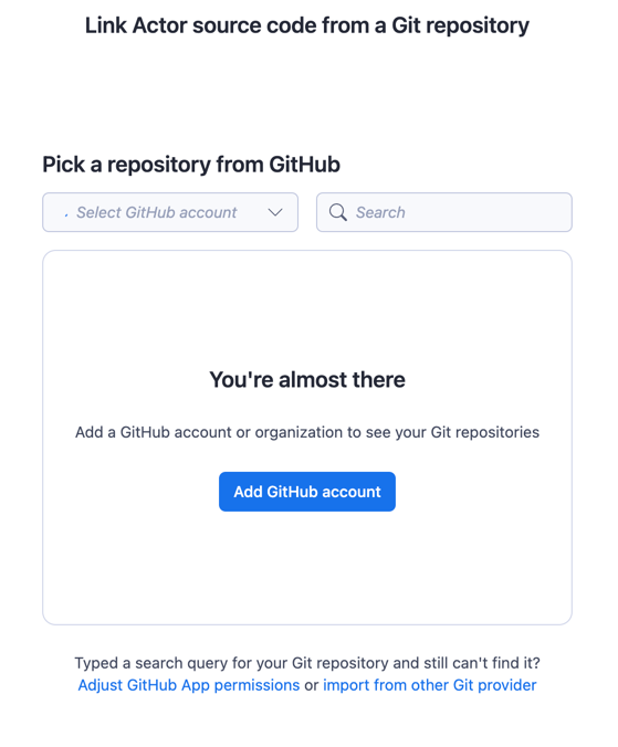 Authorize Apify on GitHub